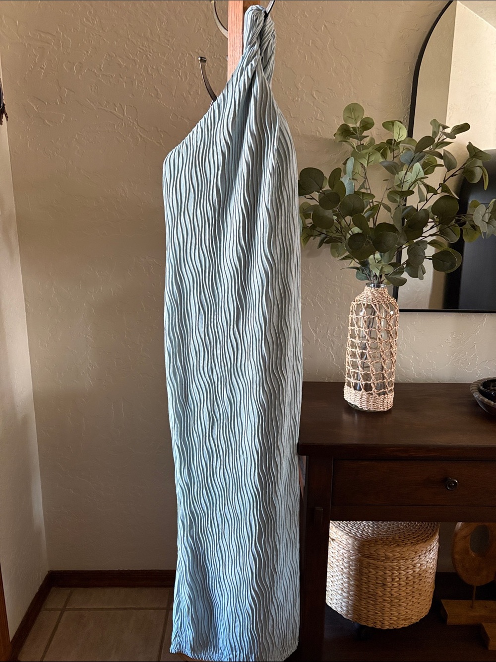 Selfie Leslie Light Blue One-Shoulder Wedding Guest Dress